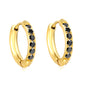 Wholesale 18K Gold Multi - Stone Hoop Earrings Bulk