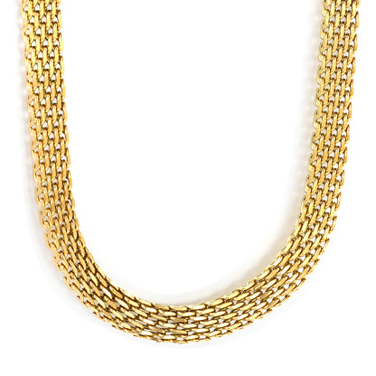 Wholesale Stainless Steel Braided Mesh Matching Chain Necklace