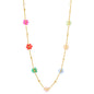 Bulk Gold Tone Multicolor Flower Necklace Cheerful Vibe