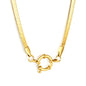Wholesale 18k gold blade chain/O-shaped chain + round buckle necklace