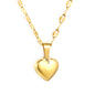 Stainless Steel 3D Heart Pendant Lip Chain Necklace Jewelry Supplier