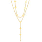 Wholesale Stainless Steel Modern Heart Tassel Double Strand Necklace