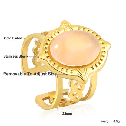 Bulk Stainless Steel Multi-Gem Cluster Ring Artisan Spectrum