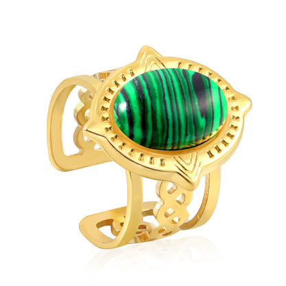 Bulk Stainless Steel Multi-Gem Cluster Ring Artisan Spectrum