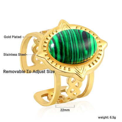 Bulk Stainless Steel Multi-Gem Cluster Ring Artisan Spectrum