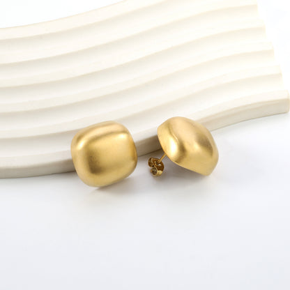 Wholesale Stainless Steel Rounded Square Earrings