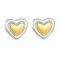 Wholesale Waterproof PVD Two-Tone Layered Heart Frame Studs