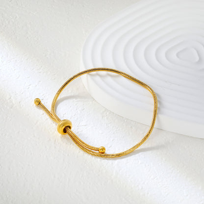 Bulk 18K Gold Plated Modern Hollow Circle Clasp Bracelet