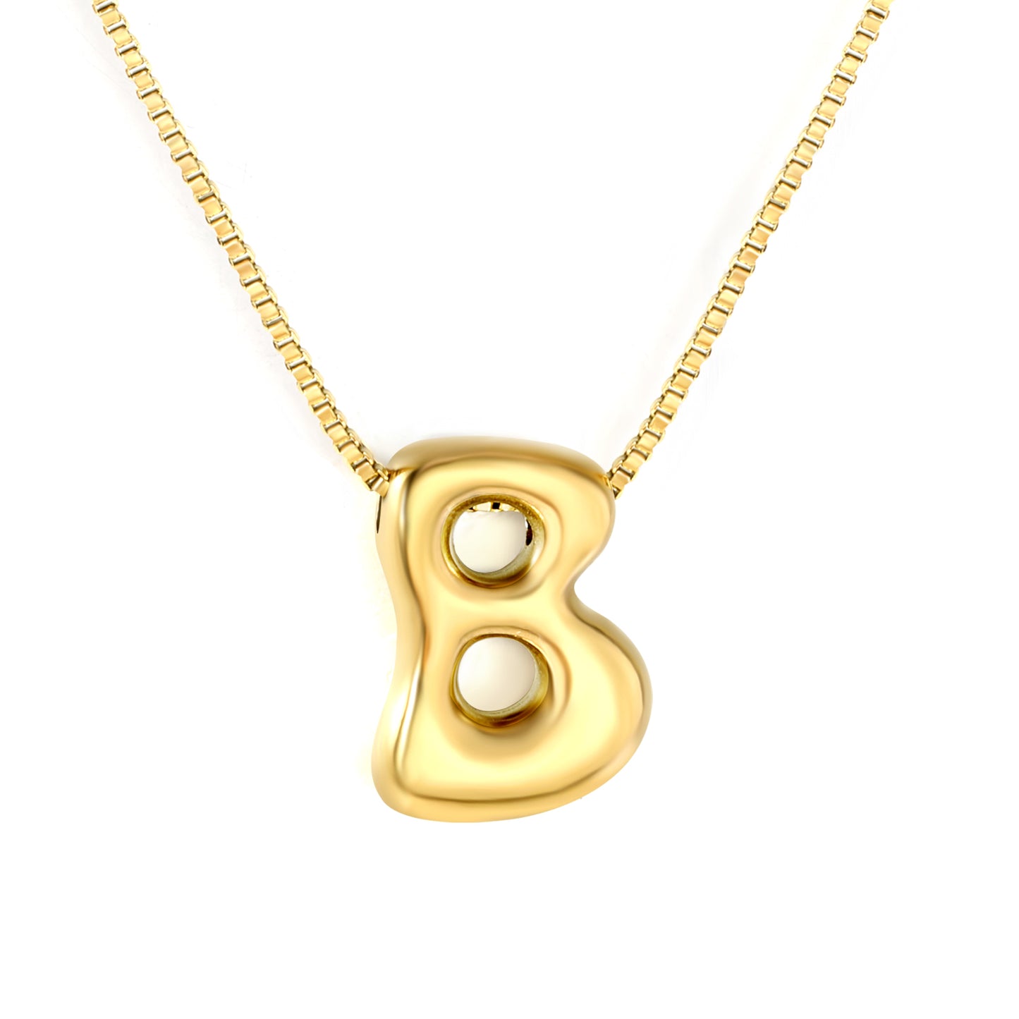 Wholesale Waterproof PVD 26 Initial Letter Necklace Series (Pearl/Solid)
