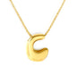 Wholesale Waterproof PVD 26 Initial Letter Necklace Series (Pearl/Solid)