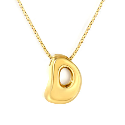 Wholesale Waterproof PVD 26 Initial Letter Necklace Series (Pearl/Solid)