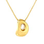 Wholesale Waterproof PVD 26 Initial Letter Necklace Series (Pearl/Solid)