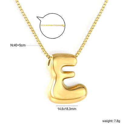 Wholesale Waterproof PVD 26 Initial Letter Necklace Series (Pearl/Solid)
