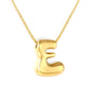 Wholesale Waterproof PVD 26 Initial Letter Necklace Series (Pearl/Solid)