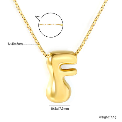 Wholesale Waterproof PVD 26 Initial Letter Necklace Series (Pearl/Solid)
