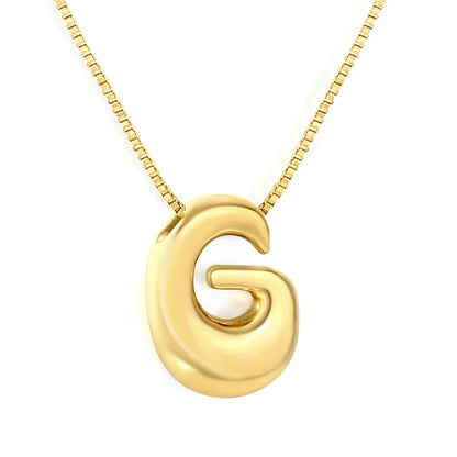 Wholesale Waterproof PVD 26 Initial Letter Necklace Series (Pearl/Solid)