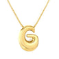 Wholesale Waterproof PVD 26 Initial Letter Necklace Series (Pearl/Solid)