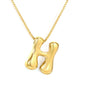 Wholesale Waterproof PVD 26 Initial Letter Necklace Series (Pearl/Solid)