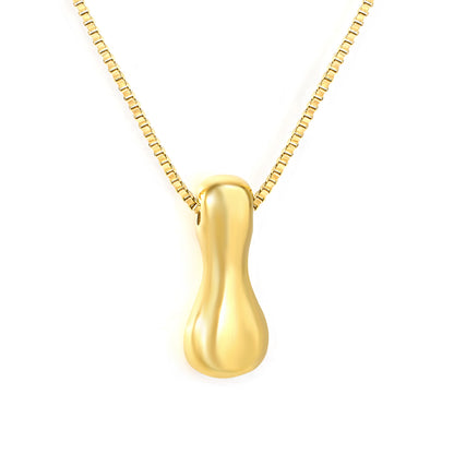 Wholesale Waterproof PVD 26 Initial Letter Necklace Series (Pearl/Solid)