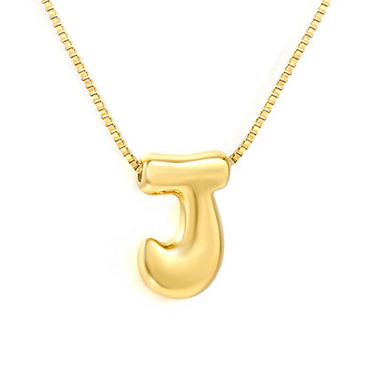 Wholesale Waterproof PVD 26 Initial Letter Necklace Series (Pearl/Solid)