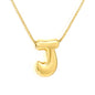 Wholesale Waterproof PVD 26 Initial Letter Necklace Series (Pearl/Solid)