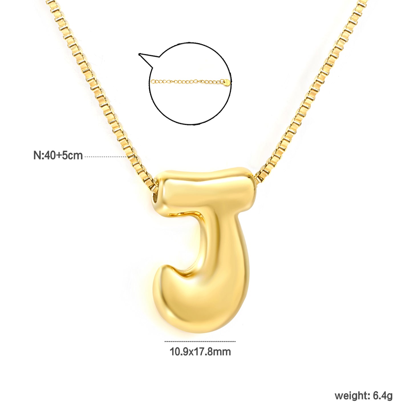 Wholesale Waterproof PVD 26 Initial Letter Necklace Series (Pearl/Solid)