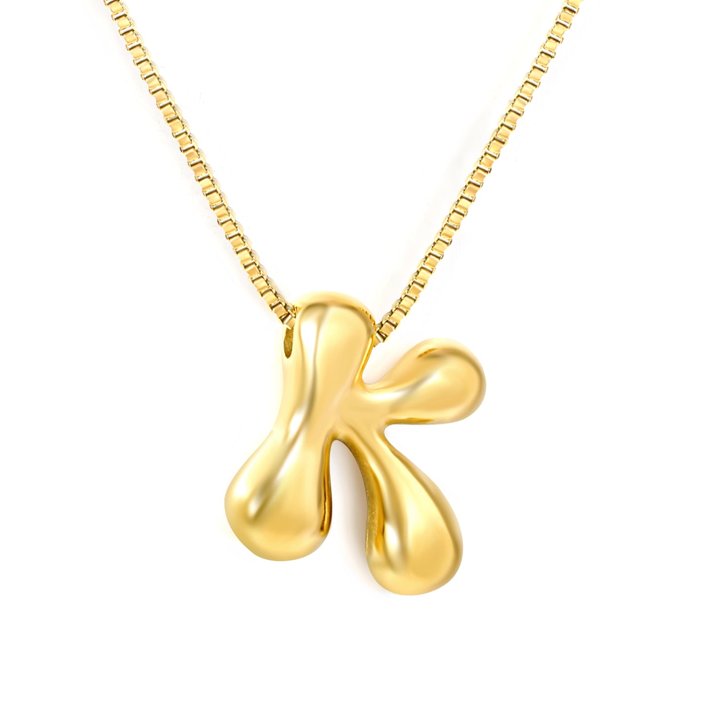 Wholesale Waterproof PVD 26 Initial Letter Necklace Series (Pearl/Solid)