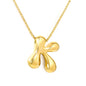 Wholesale Waterproof PVD 26 Initial Letter Necklace Series (Pearl/Solid)