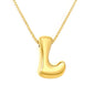 Wholesale Waterproof PVD 26 Initial Letter Necklace Series (Pearl/Solid)