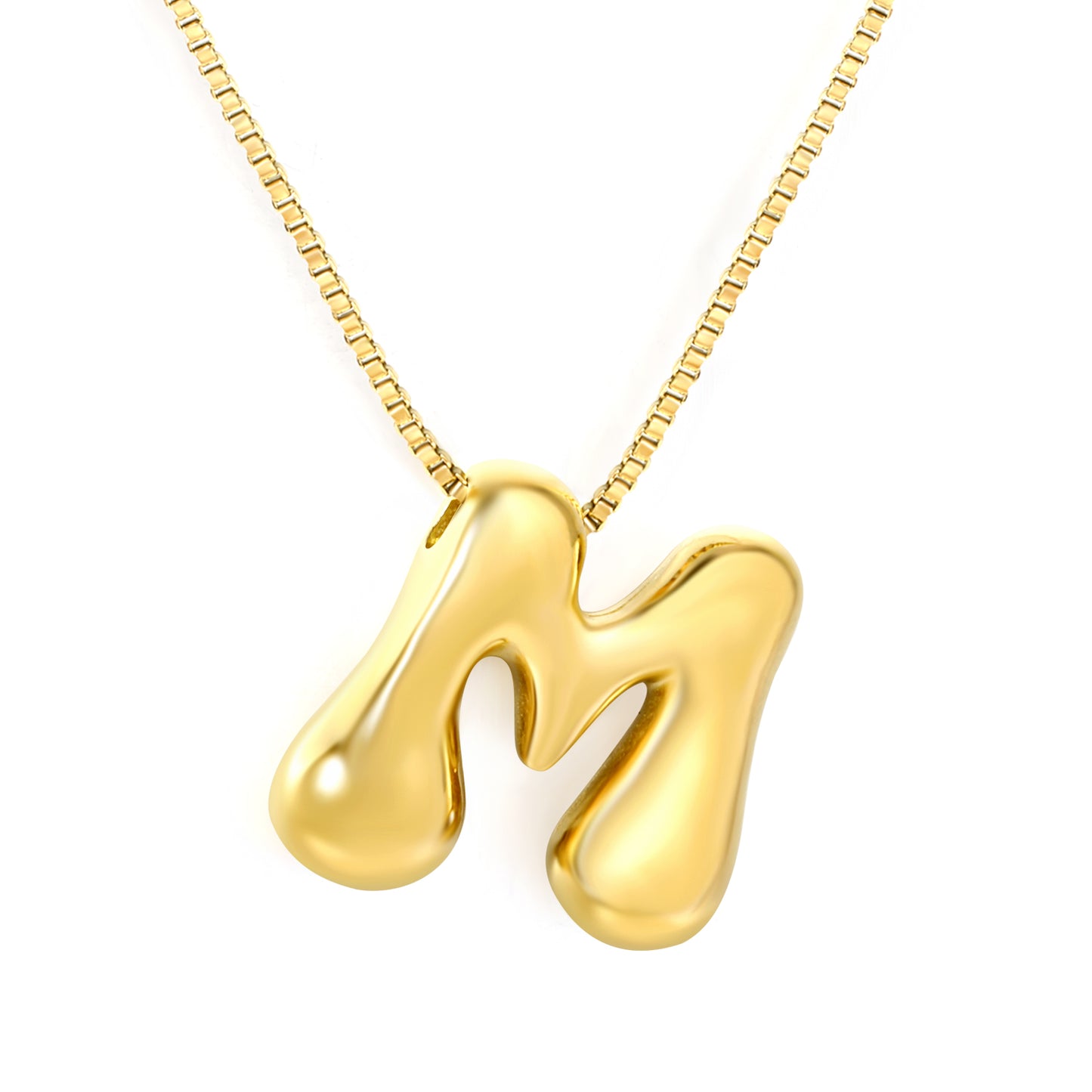 Wholesale Waterproof PVD 26 Initial Letter Necklace Series (Pearl/Solid)