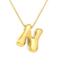 Wholesale Waterproof PVD 26 Initial Letter Necklace Series (Pearl/Solid)