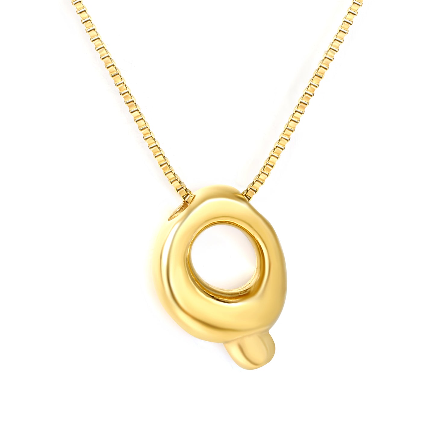 Wholesale Waterproof PVD 26 Initial Letter Necklace Series (Pearl/Solid)