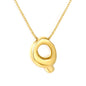 Wholesale Waterproof PVD 26 Initial Letter Necklace Series (Pearl/Solid)