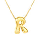 Wholesale Waterproof PVD 26 Initial Letter Necklace Series (Pearl/Solid)