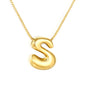 Wholesale Waterproof PVD 26 Initial Letter Necklace Series (Pearl/Solid)