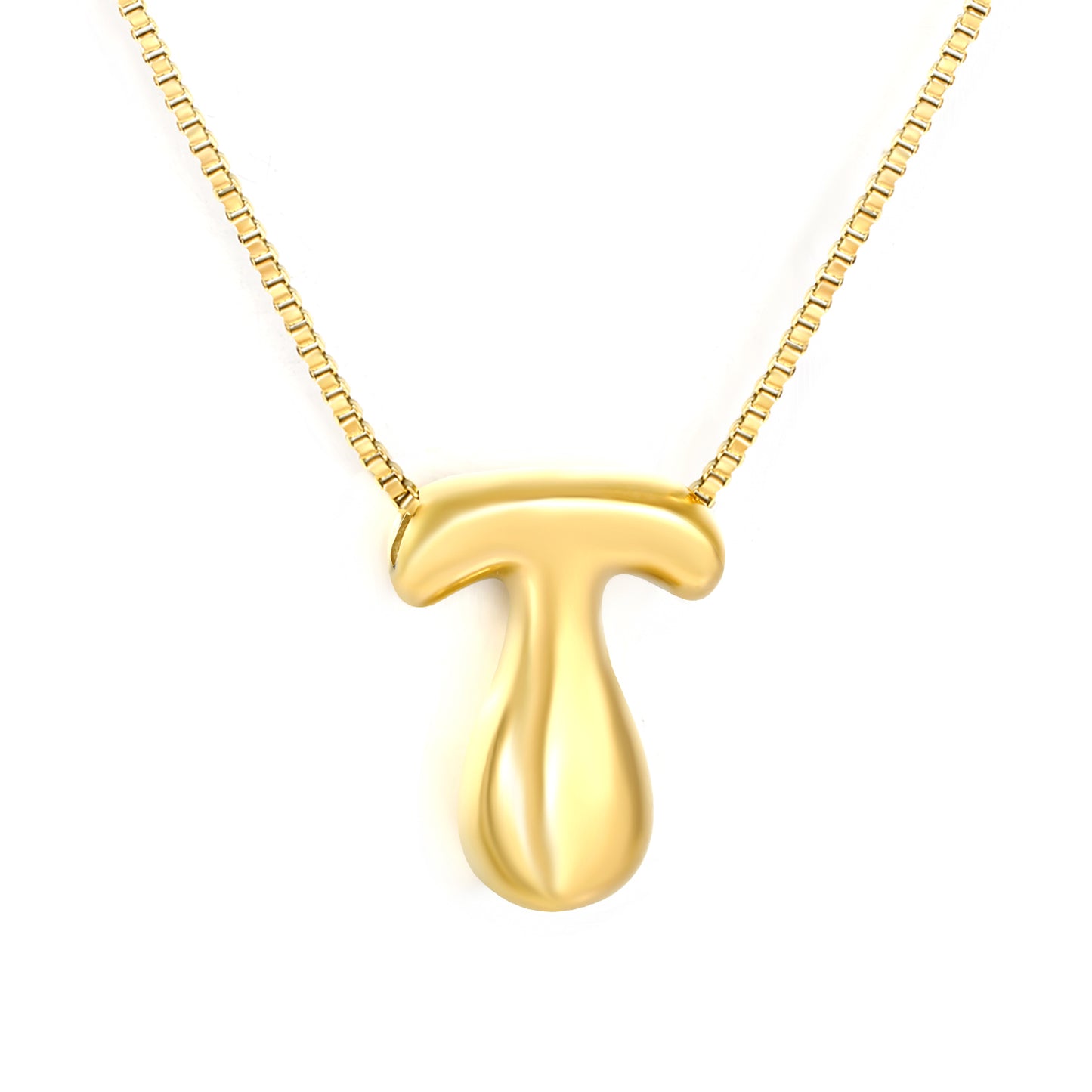 Wholesale Waterproof PVD 26 Initial Letter Necklace Series (Pearl/Solid)