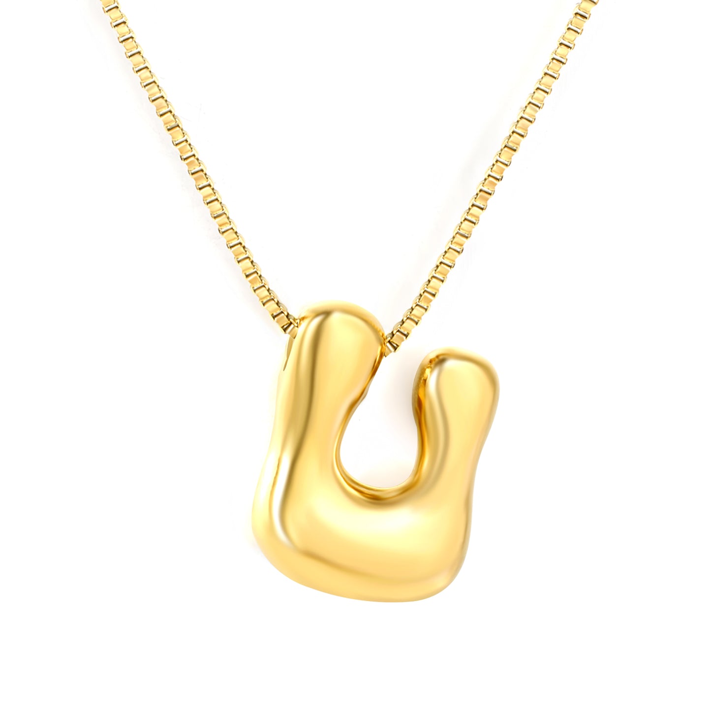Wholesale Waterproof PVD 26 Initial Letter Necklace Series (Pearl/Solid)