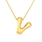 Wholesale Waterproof PVD 26 Initial Letter Necklace Series (Pearl/Solid)