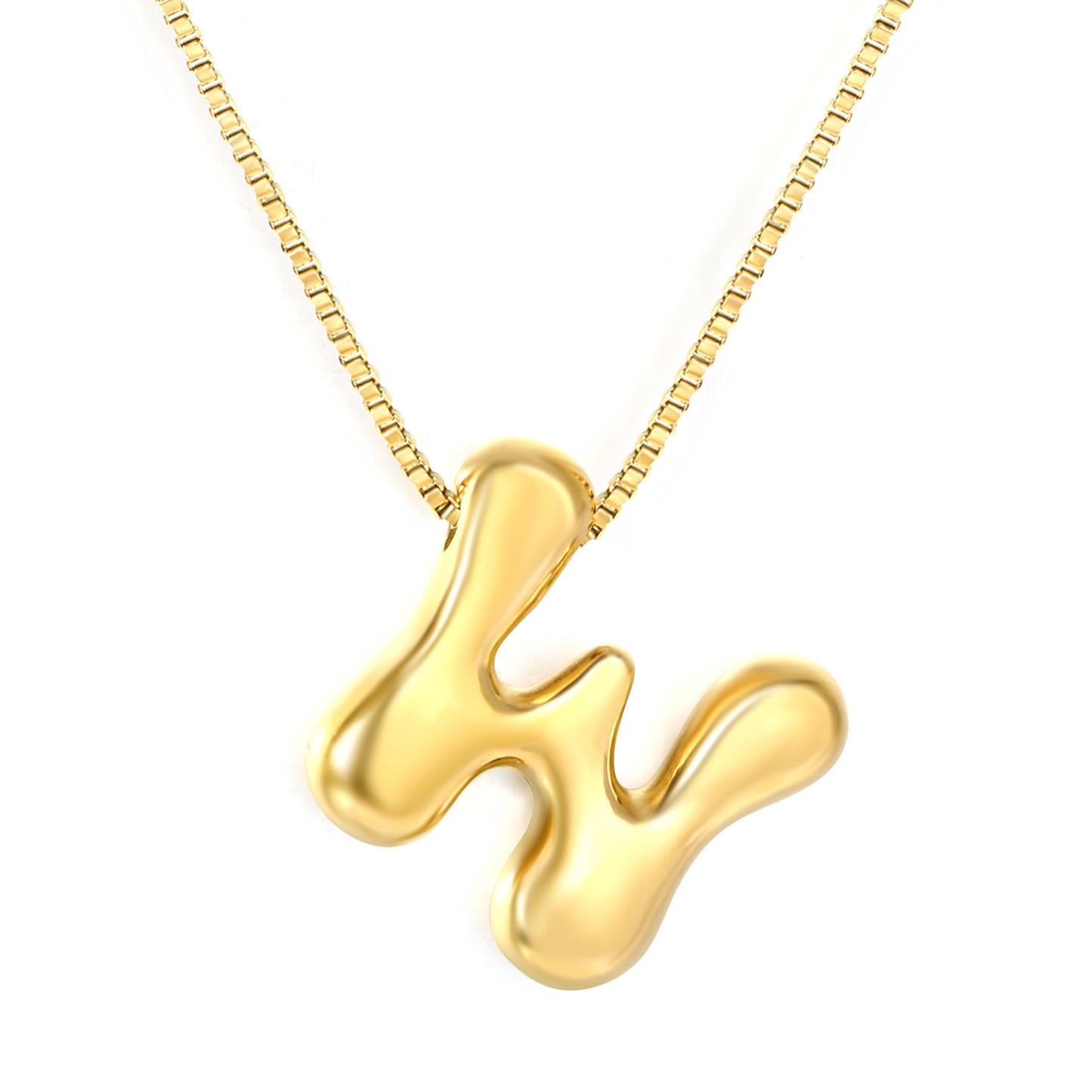 Wholesale Waterproof PVD 26 Initial Letter Necklace Series (Pearl/Solid)