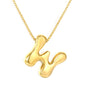 Wholesale Waterproof PVD 26 Initial Letter Necklace Series (Pearl/Solid)