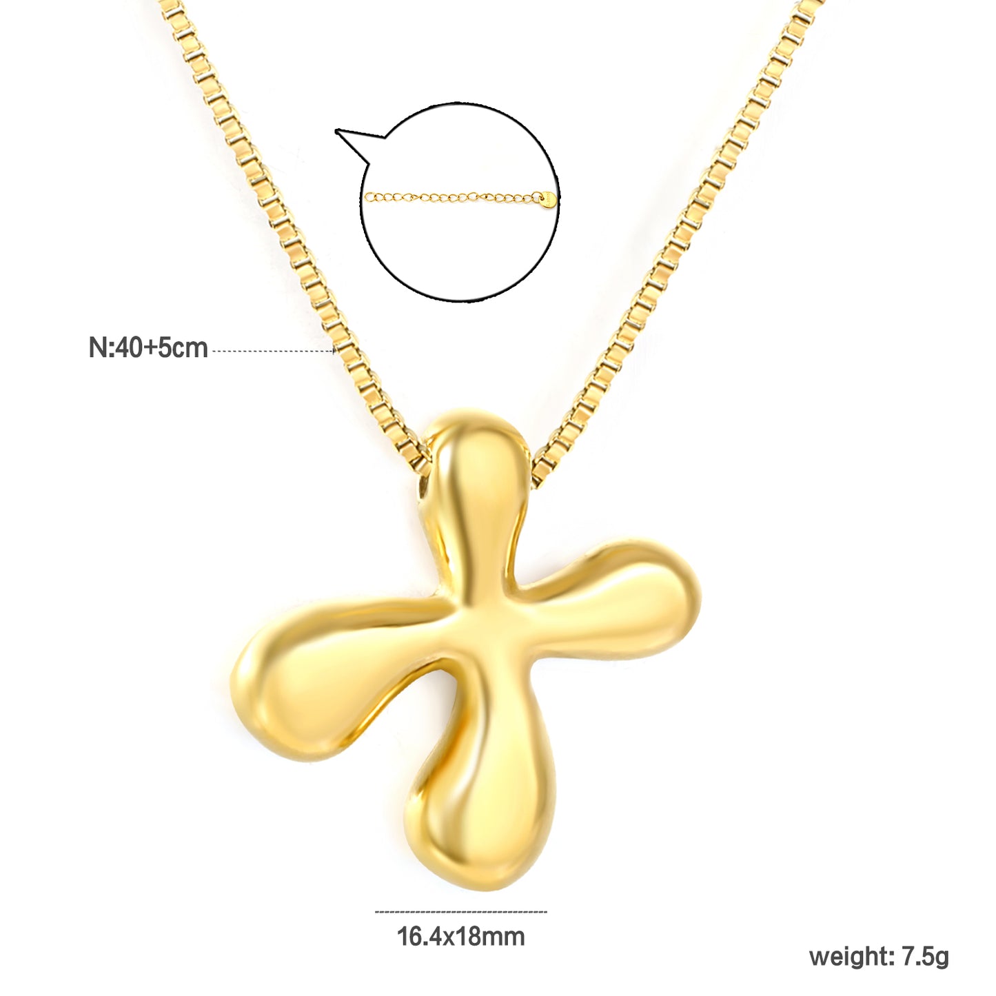 Wholesale Waterproof PVD 26 Initial Letter Necklace Series (Pearl/Solid)