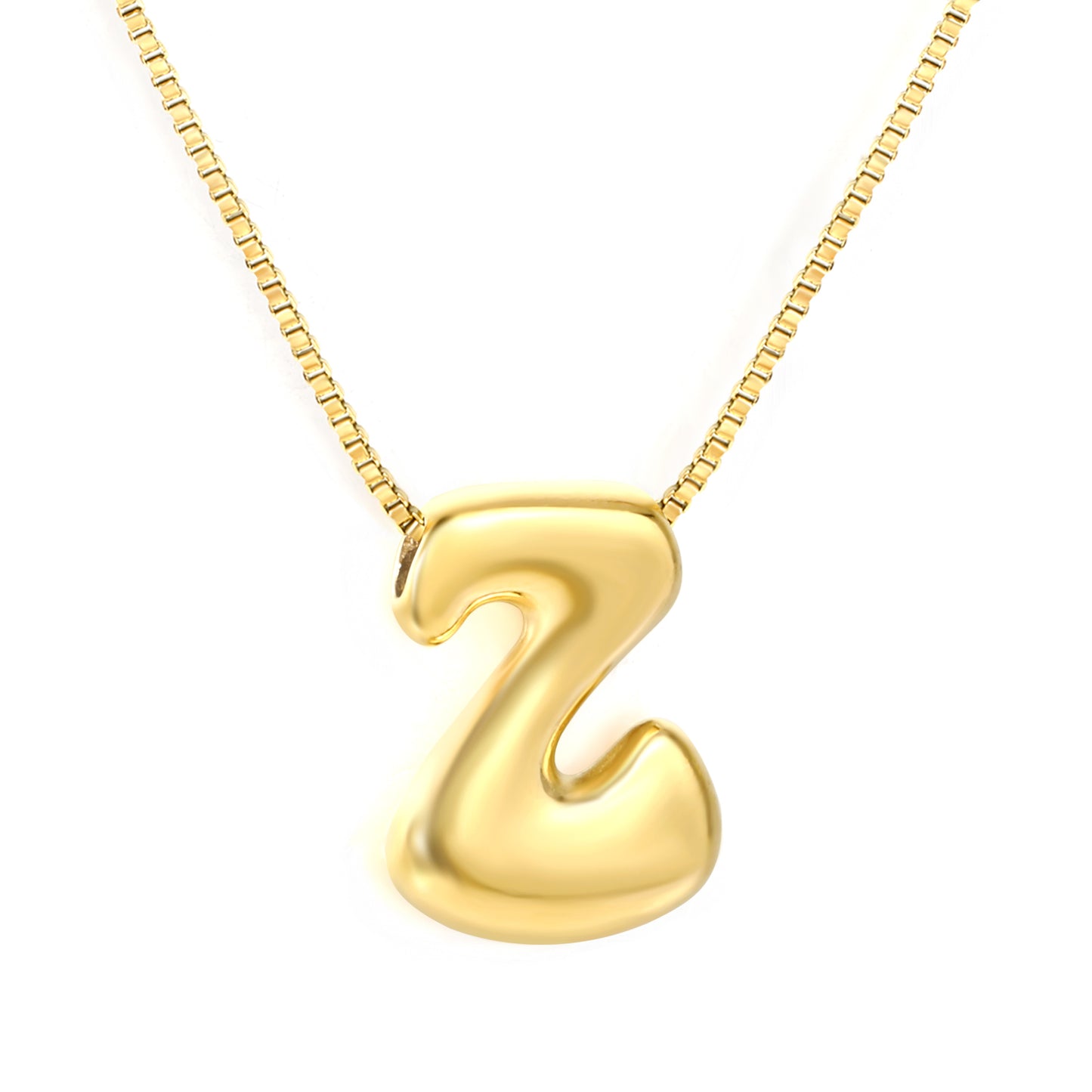 Wholesale Waterproof PVD 26 Initial Letter Necklace Series (Pearl/Solid)