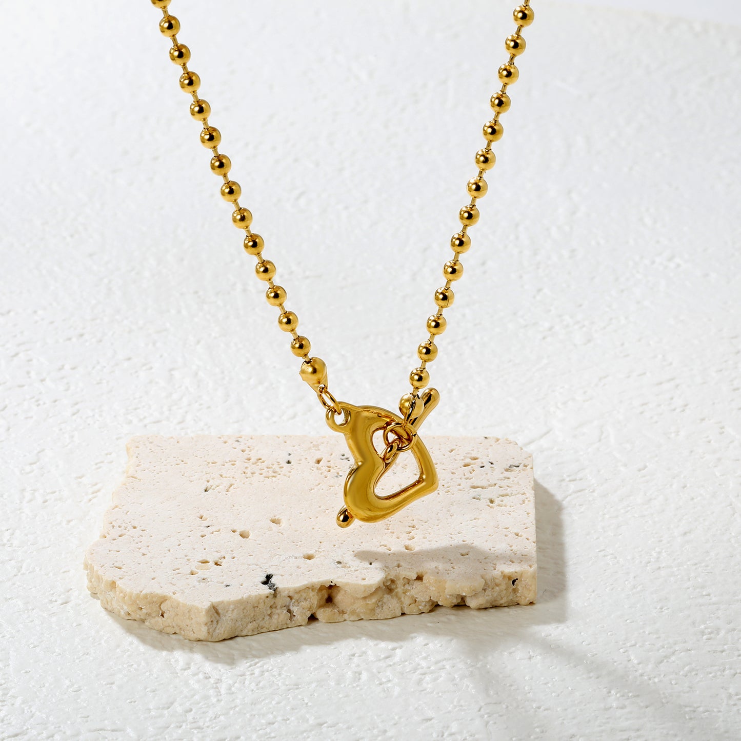 Sweet Love Charm Necklace Stainless Steel Hypoallergenic