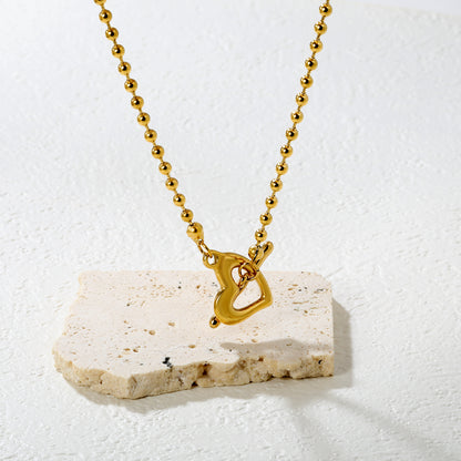 Sweet Love Charm Necklace Stainless Steel Hypoallergenic