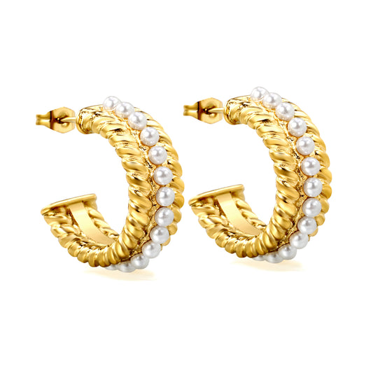 Wholesale Exquisite Gold Hoop Earrings with Sparkling Embellishments for Jewelry Retailers