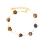 Wholesale Waterproof PVD Tiger Eye Stone Accent Bracelet