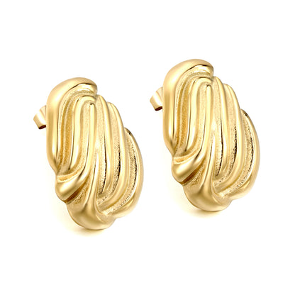 Wholesale Stainless Steel Shaped Pattern Stud Earrings Modern Look