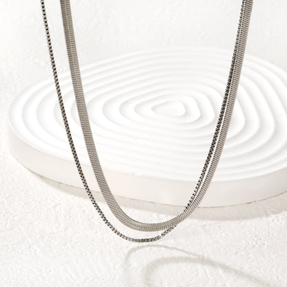 Wholesale Waterproof Silver Triple-Layered Snake Bone Chain