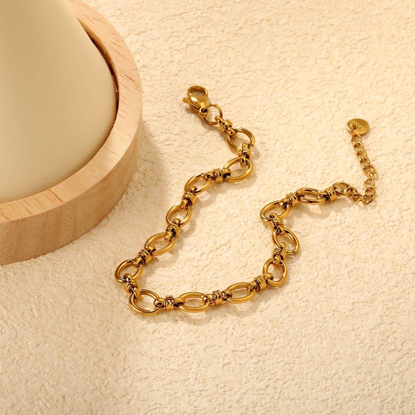 Wholesale Dainty Cable Chain Bracelet | Thin Gold Plated Adjustable Everyday