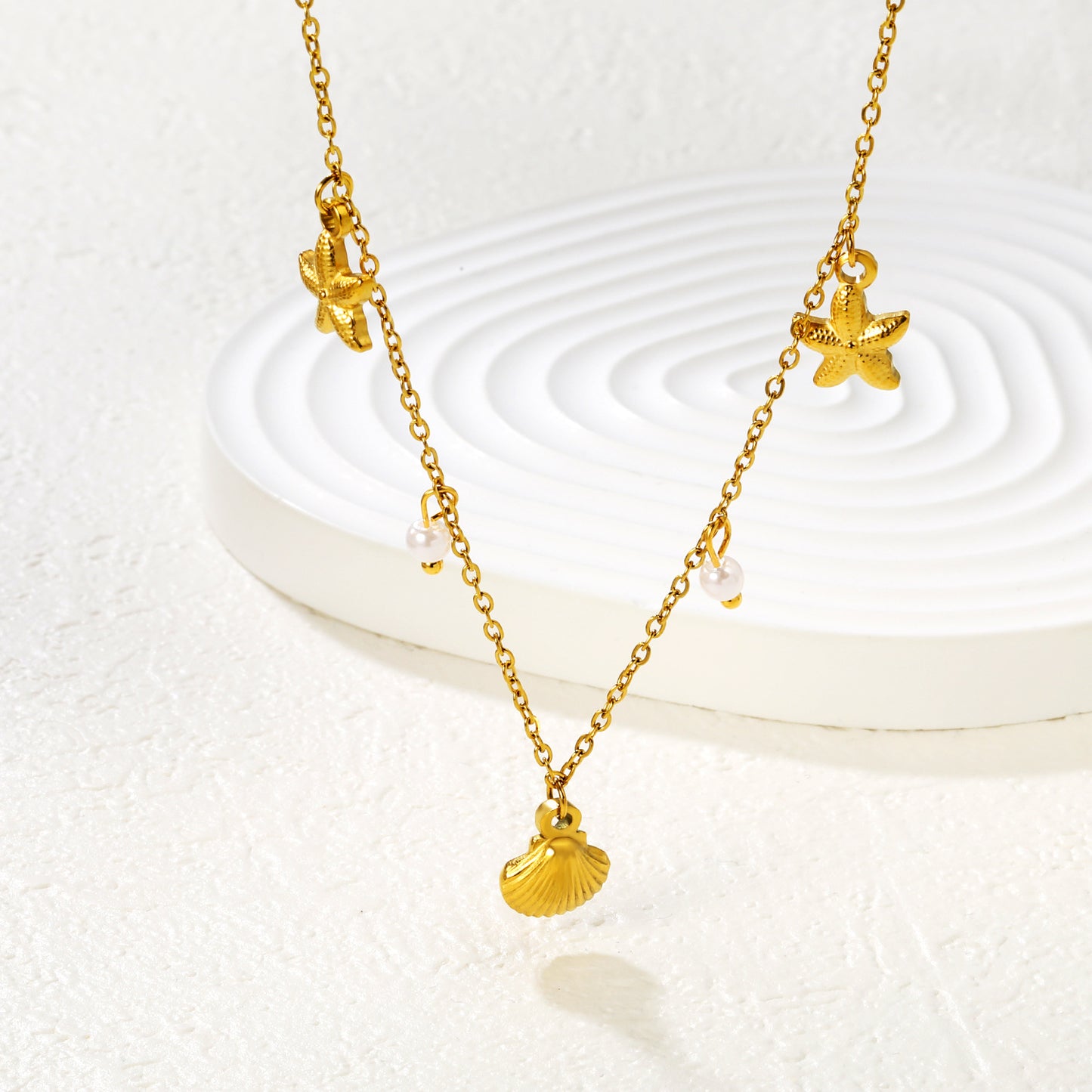 Wholesale Waterproof PVD Gold Butterfly Charm Dainty Necklace